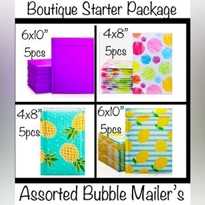 20ct Assorted Bubble Poly Mailers 🍋🆕🍋Boutique Starter Package⭐️20ct TY Stickers